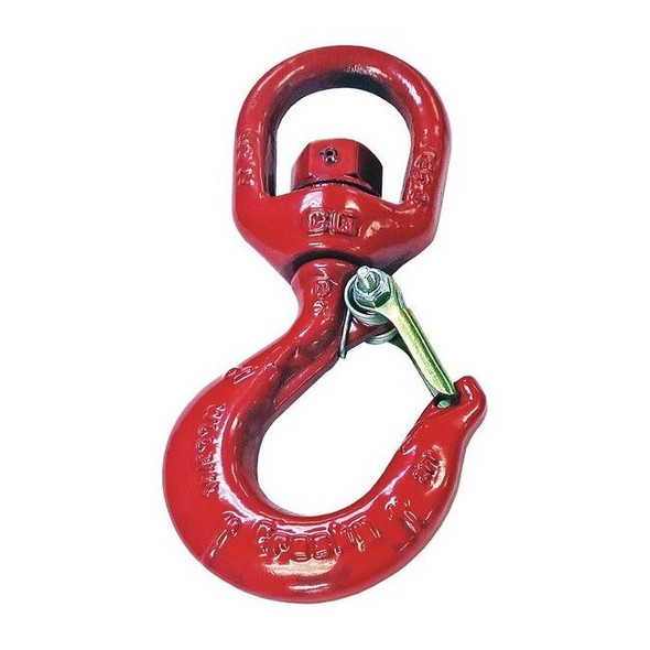 Crosby Swivel Hook,Carbon Steel,15,000 lb.,Red 1048657