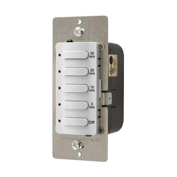 Hubbell Wiring Device-Kellems Timer, Electronic, 120/277V, White DT5030W