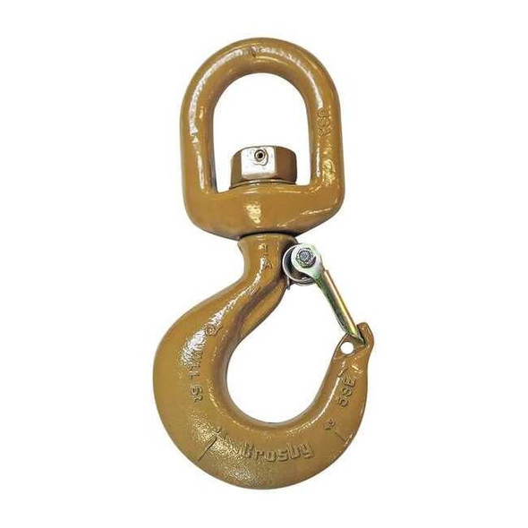 Crosby Swivel Hook,Alloy Steel,10,000 lb.,Gold 1048840