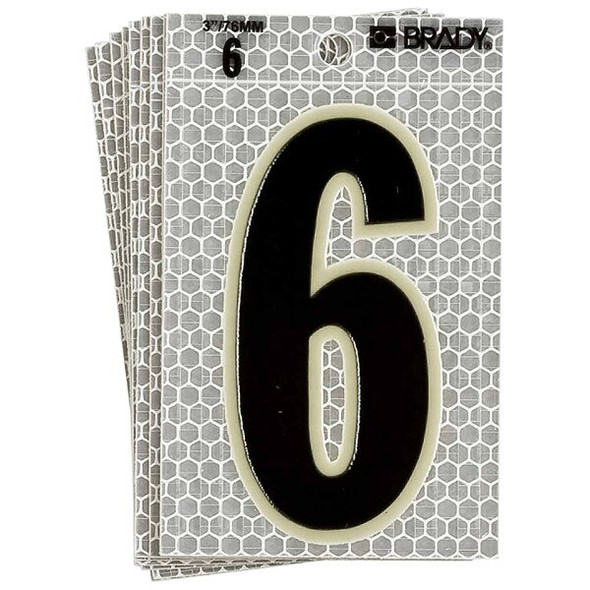 Brady NumberLabel,6inH,3inW,PK10 3020-6