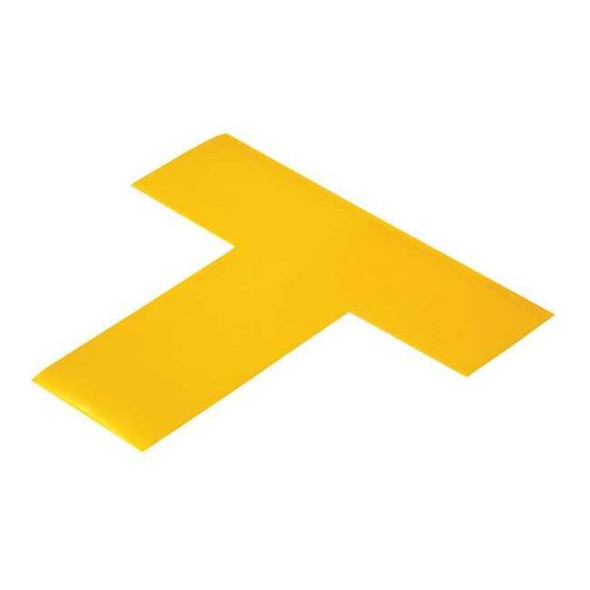 Floor Marking Tape, vinyl, Solid, Yellow, 2 in W., 55 mil Thickness, 100 PK
