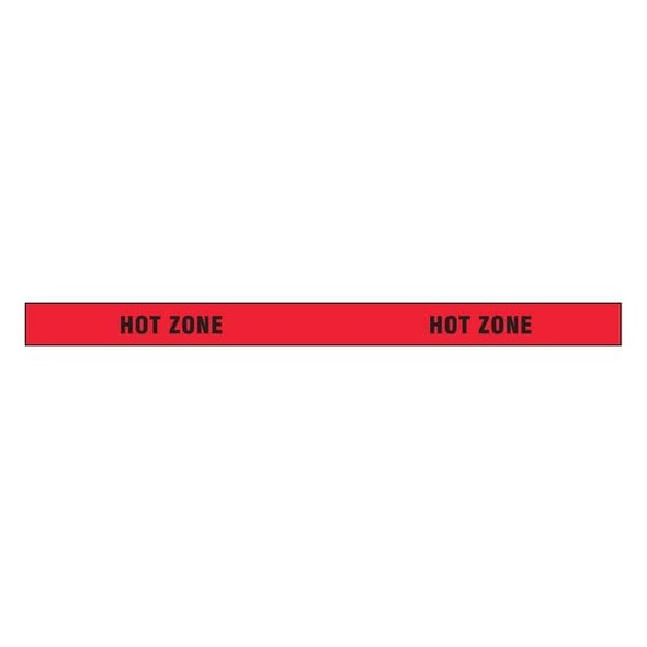 Barricade Tape, Hot Zone, Red, 3 in Wide x 1,000 ft Length, LDPE, 4 mil