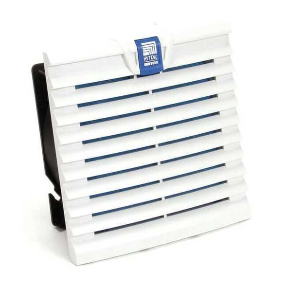 Rittal Axial Fan, Square, 230V AC, 1 Phase, PBT Plastic, 5 13/16 in W. 3238100