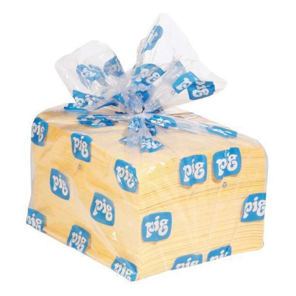Pig Sorbent Pad, 22 gal, 15 in x 20 in, Universal, Yellow, Polypropylene MAT603