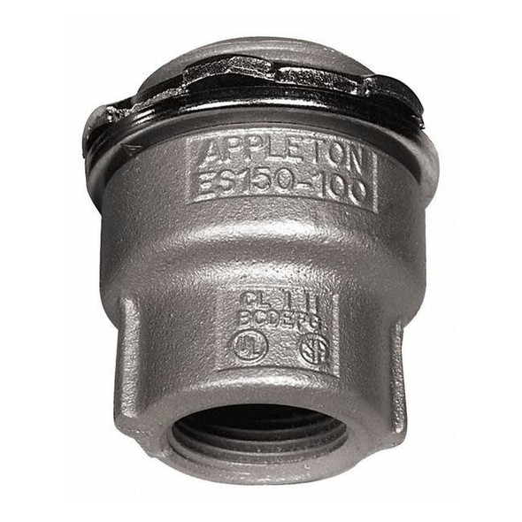 IMC Grounding Hub, 3/4 in x 1 in, Threaded, Iron, Powder Coated, Silver