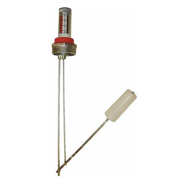 Level Gauge for 45 in D Tank, 2 in Pipe, Galvanized Steel Rod, HDPE