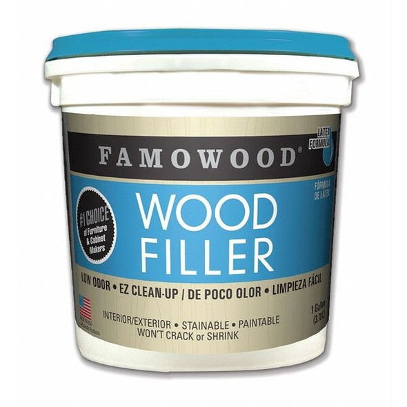 Famowood Wood Filler, 1 gal, Pail, Natural 40002126
