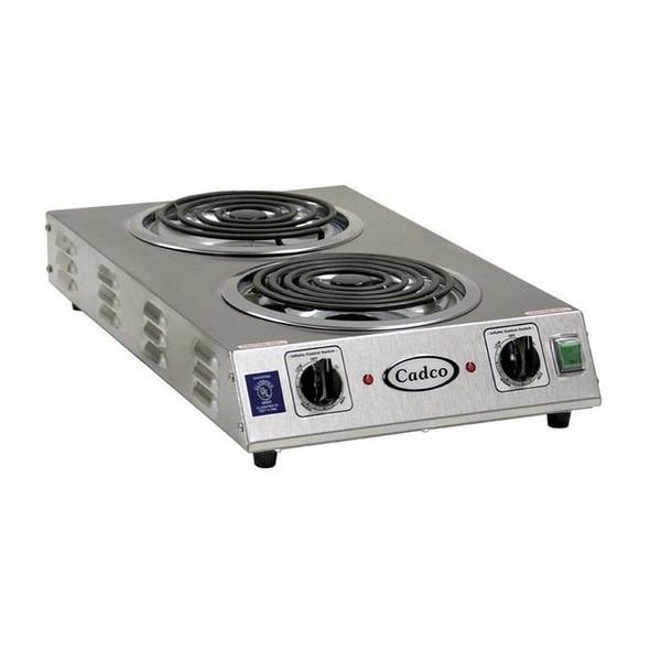 Cadco HotPlate,2Elements,22-3/4inD,13-1/2inW CDR-2TFB