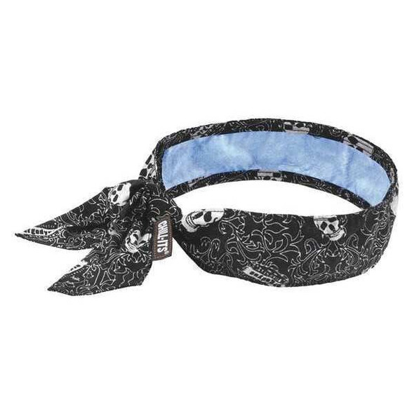 Ergodyne Evaporative Cooling Bandana,Black/White 6700CT Ergodyne Evaporative Cooling Bandana,Black/White 6700CT