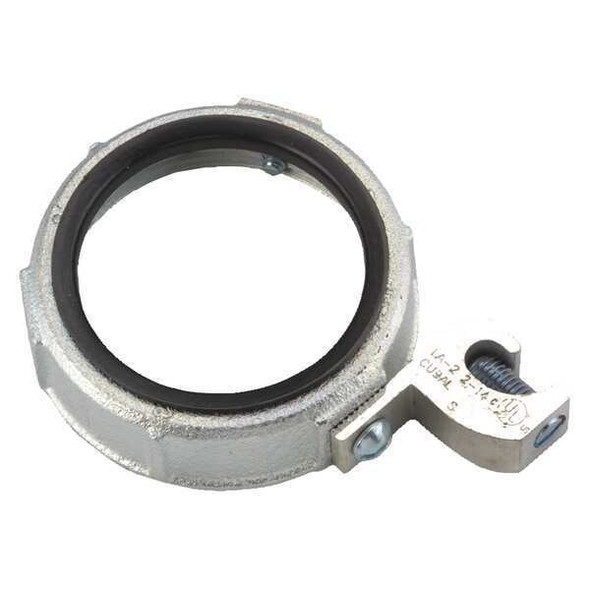 Raco IMC Bushing, 2 in, Threaded, Iron, Zinc Plated, Gray 1218