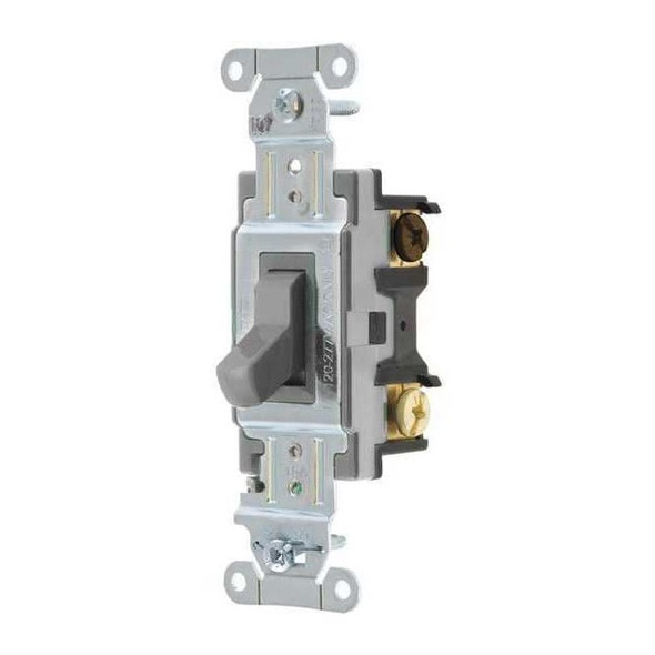 Bryant Wall Switch, 2 hp, Toggle, 15 A, Gray CSB315BGRY