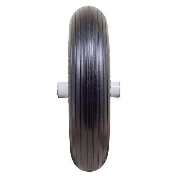 Marastar Flat Free Wheel, Polyurethane, 500lb, White 00001