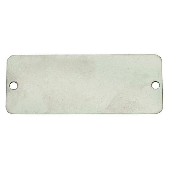 Blank Tag, Aluminum, 1 in H x 2 in W, Silver, Rectangle, 100 PK