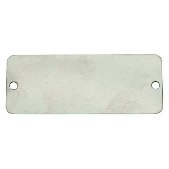 Blank Tag, Aluminum, 1 in H x 2 in W, Silver, Rectangle, 100 PK