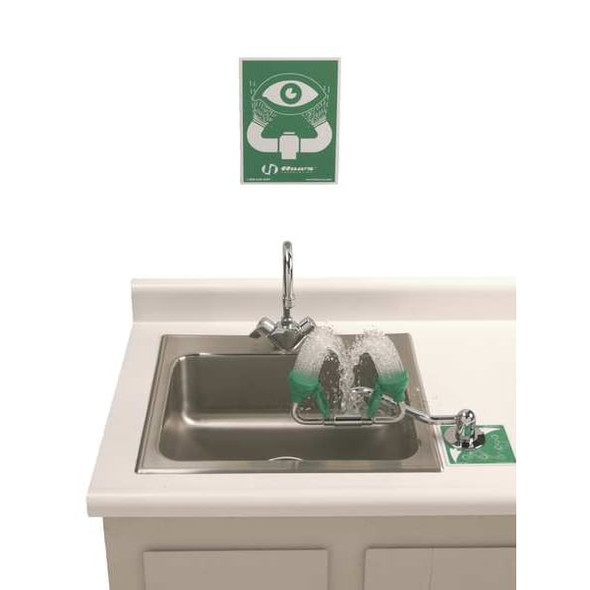 Haws Eyewash,Deck Mount,11-1/2 W,11-1/2 D 7611