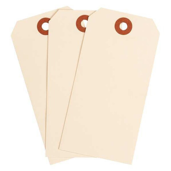 Blank Shipping Tag, Cardstock, 4-3/4" H x 2-3/8" W, Manila, Rectangle, 1000 PK