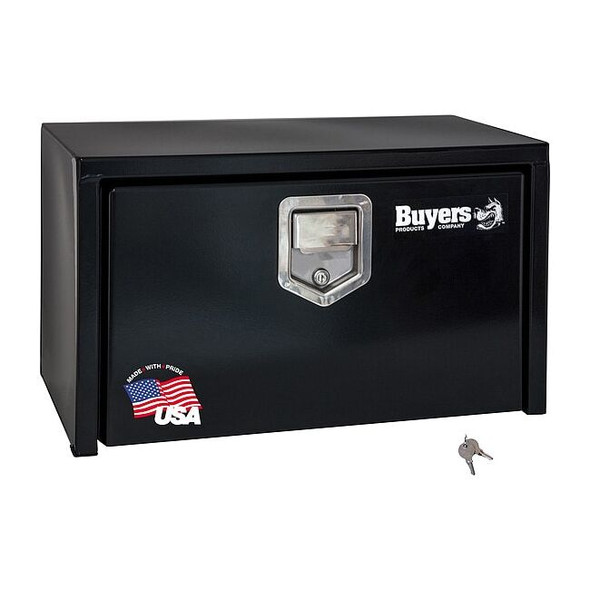 14x12x24 Inch Black Steel Underbody Truck Box With Paddle Latch