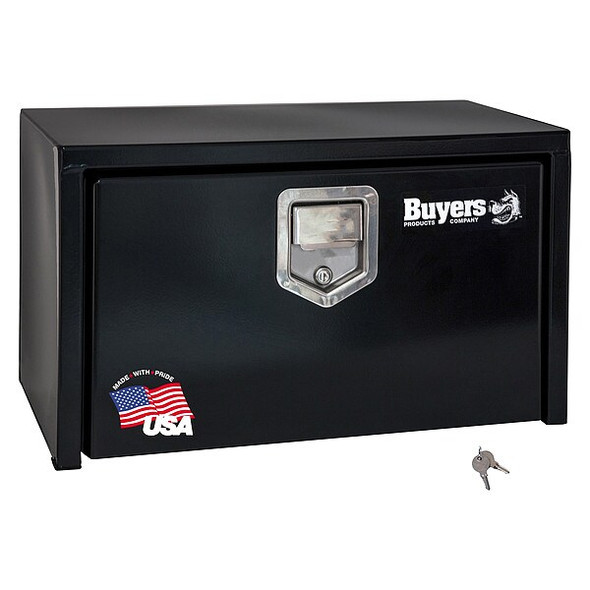 14x12x24 Inch Black Steel Underbody Truck Box With Paddle Latch