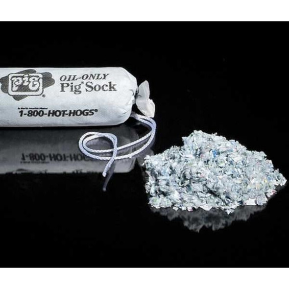 Pig Sorbent Sock, 12 gal, 3 in x 48 in, Oil, White, 12 PK SKM210