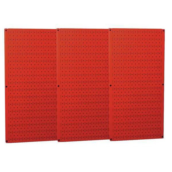 Wall Control Pegboard,Round,32 In. H,48 In. W,Red 35-P-3248RD