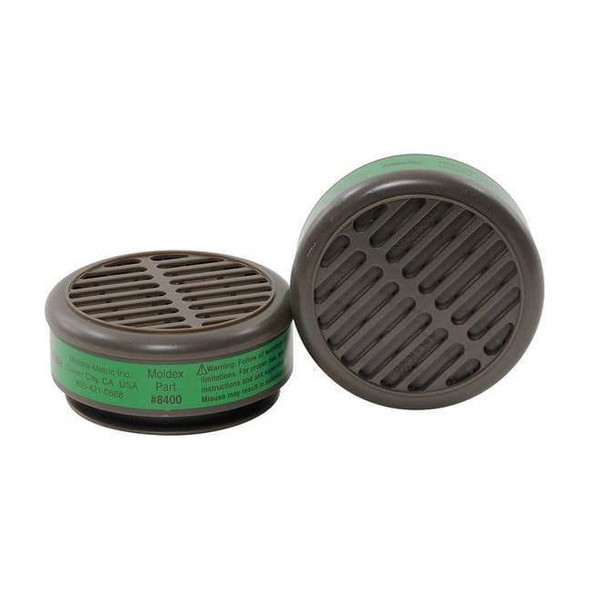 Moldex Cartridge, 8000, Green, Snap-In Gasket, Moldex 8000 Series 8400
