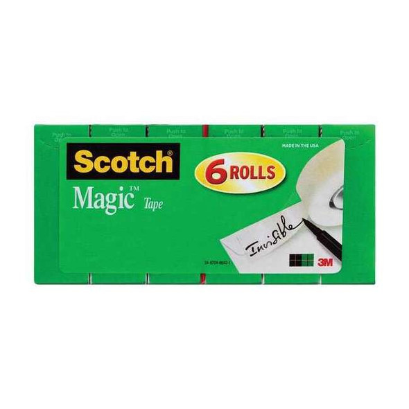 3m Office Tape, Transparent, 3/4x1000In, PK6 810K6