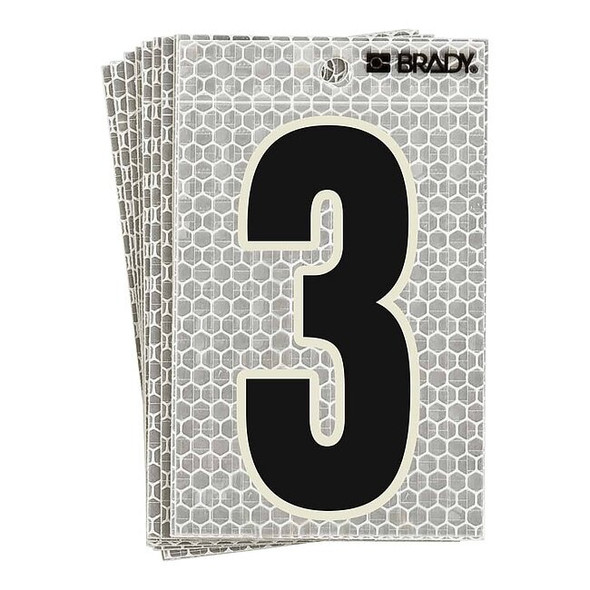 Brady NumberLabel,6inH,3inW,PK10 3020-3