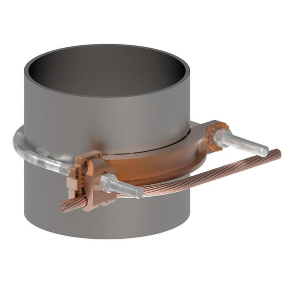 Burndy Pipe Ground Clamp,4AWG,8.62In GAR3906