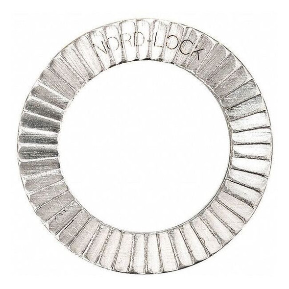 Wedge Lock Washer, For Screw Size 1/2 in Steel, Plain Finish, 6 PK