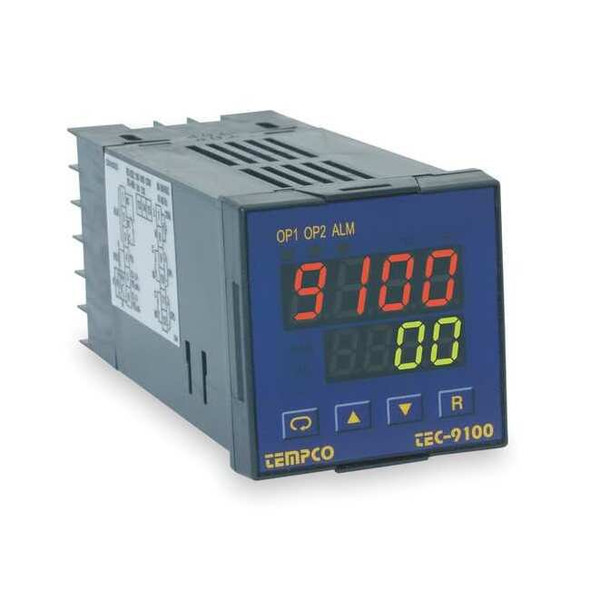 Tempco Temp Controller,Prog,90-250V,Relay2A TEC14044