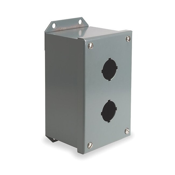 Schneider Electric PushButtonEnclosure,30mm,2Holes,Steel 9001KYAF2