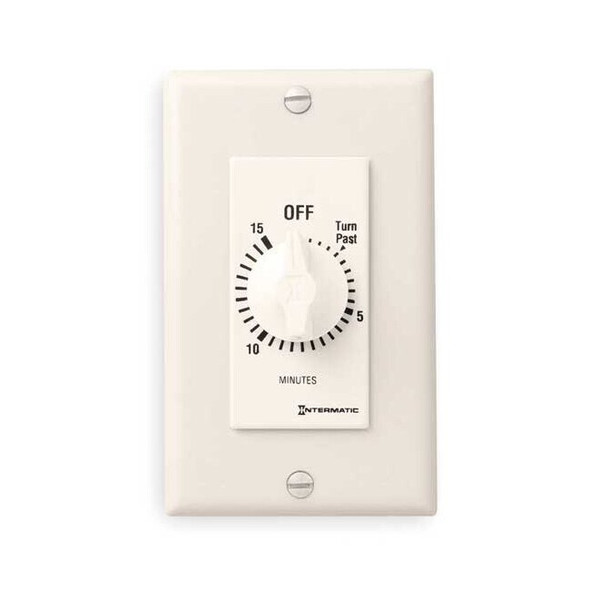 Intermatic Timer,Spring Wound,15 Min,DPST,Ivory FD415M