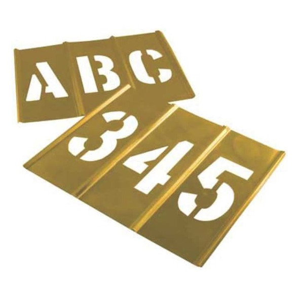 C.H. Hanson Stencil Set,Letters & Numbers,Brass, 10156 10156