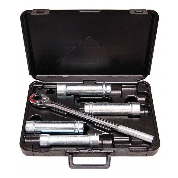 1/2" Drive Deep Socket SAE 5 Pieces 15/16 in to 1 1/4 in , Zinc Plated