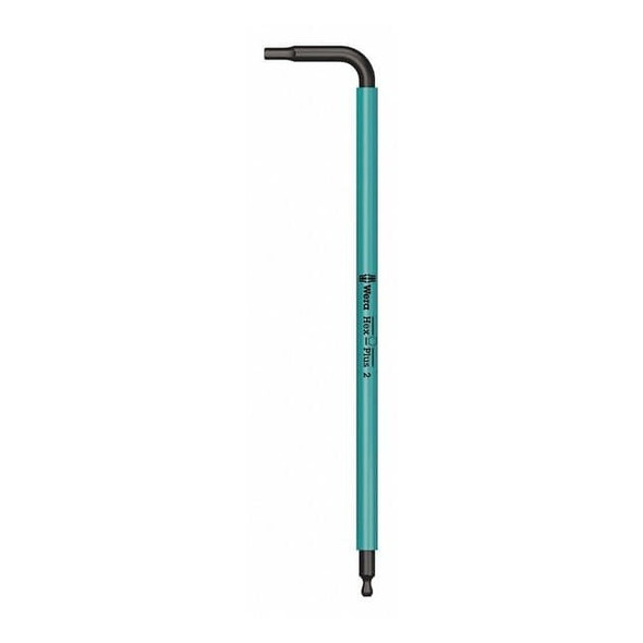 Wera Plain L Key, 2 mm Tip Size, 6 in Long, 3 in Short 05022602001