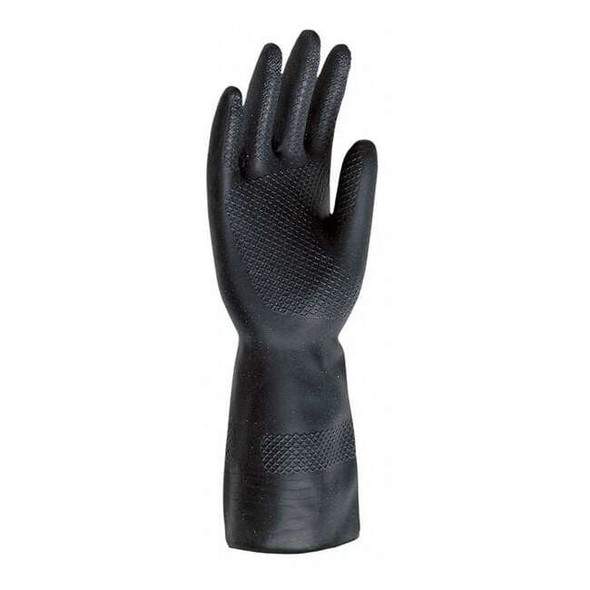 5435 Chemical Resistant Gloves, Neoprene, 12 in L, 30 mil, Black, M, 12 PK