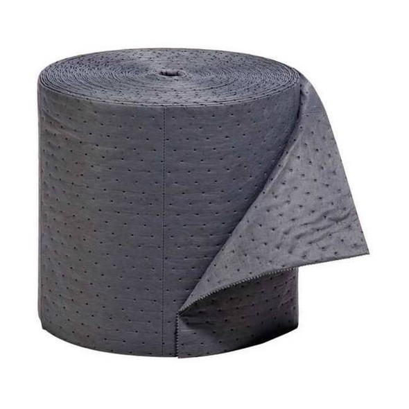Pig Sorbent Roll, 18 gal, 16 in x 150 ft, Universal, Gray, Polypropylene MAT176
