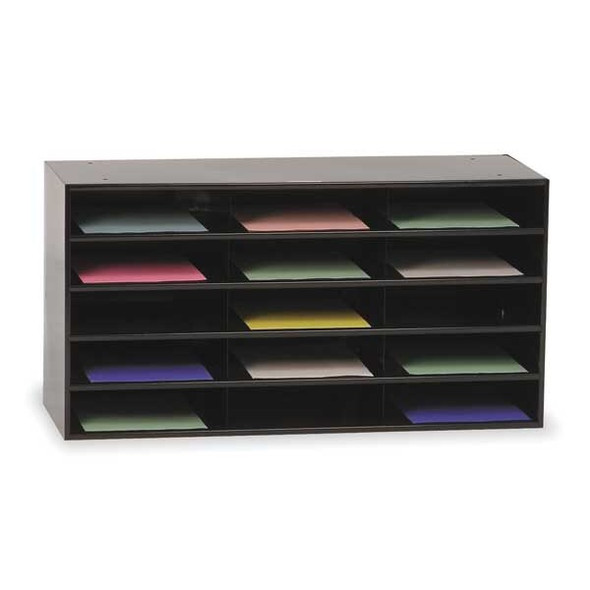 Durham Mfg Literature Rack,Compartment 15,Blk 434-08