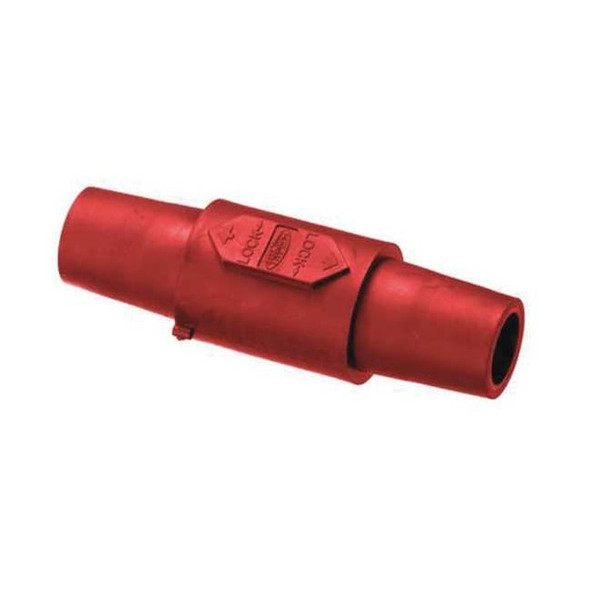 Hubbell Wiring Device-Kellems Double Connector,300/400A,Single Pin,Red HBLDFR