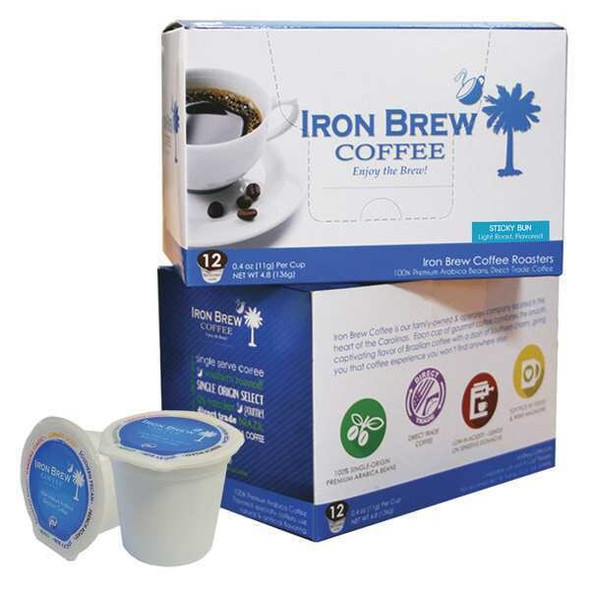 Iron Brew Coffee,0.12 oz. Net Weight,Ground,PK12 C-1CT-12SBSS