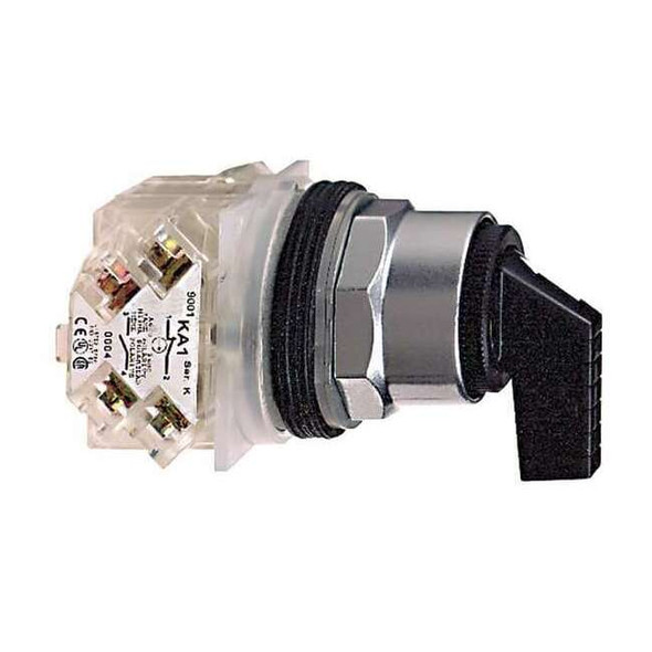 Schneider Electric SelectorSwitch,Non-Illum,3Pos,30mm,Black 9001KS53FBH2