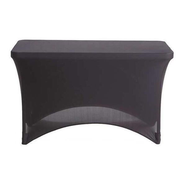 Iceberg Igear Stretch Fabric Table Cover, 24 in W x 48 in L, Black 16511