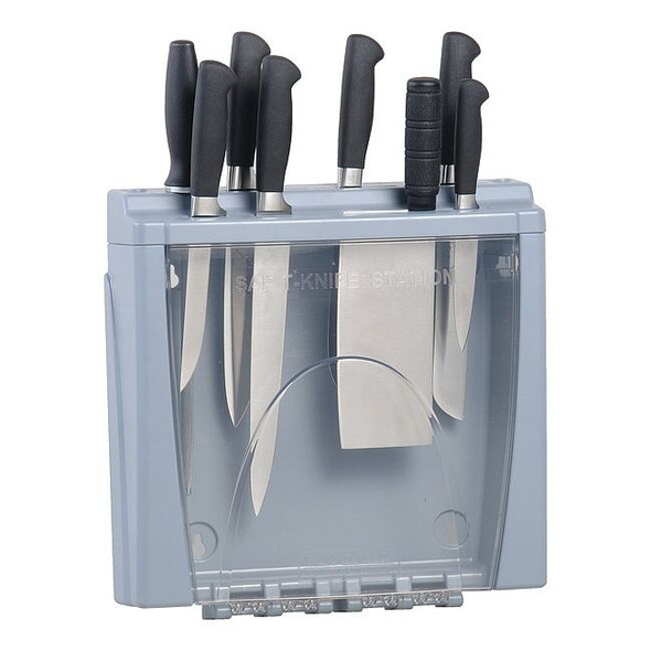 San Jamar Knife Station,4 in Depth,Gray STK1008