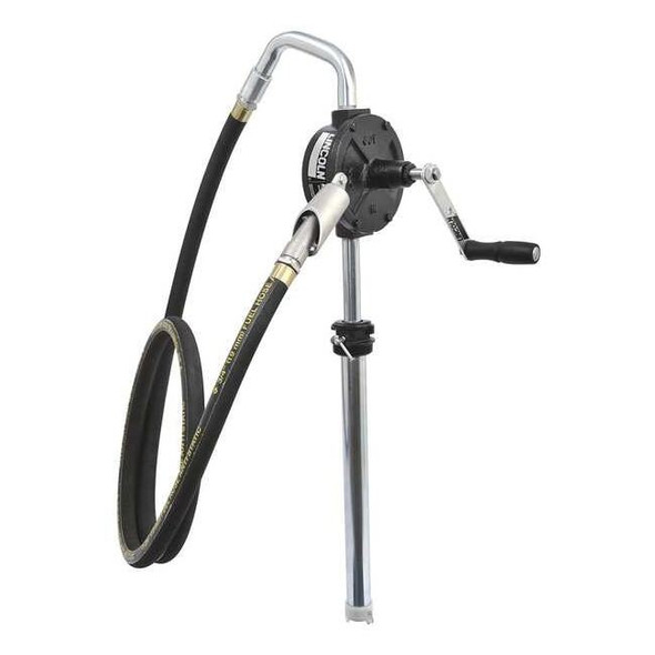Lincoln Industrial HandPump,Rotary,CastIron,10.67oz/stroke 1385-H