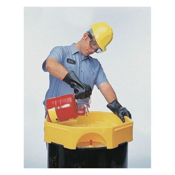 Ultratech DrumFunnel,5.5inH,Yellow,Polyethylene 488