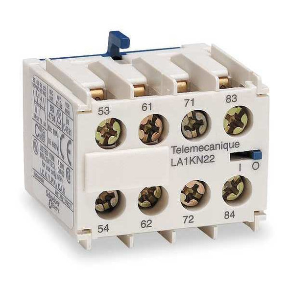 Schneider Electric IEC Contact Block,10A,1NC,1NO LA1KN11