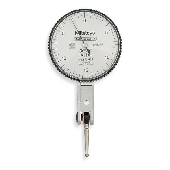 Mitutoyo Dial Test Indicator,Hori,0 to 0.030 In 513-402-10E
