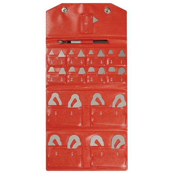 Mitutoyo Radius Gage Set,1/64-1/2 In,25 Leaves 186-901