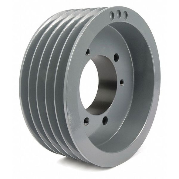 1/2 in to 2-1/2 in Quick Detachable Bushed Bore 5 Groove V-Belt Pulley 6 in OD