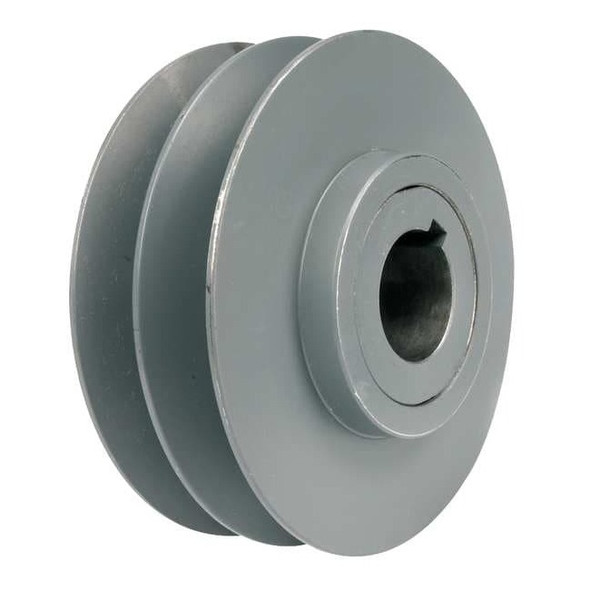 Tb Woods 1-1/8" Fixed Bore 2 Groove Variable Pitch Pulley 7.5" OD 2VP75118